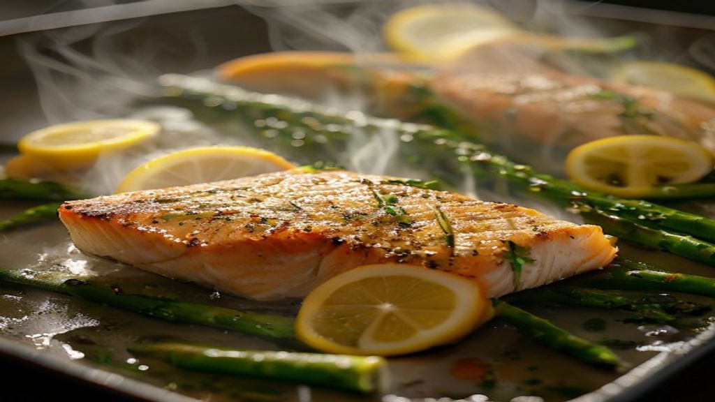 15-Minute Lemon Garlic Salmon & Asparagus