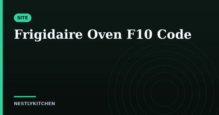 Frigidaire Oven F10 Code