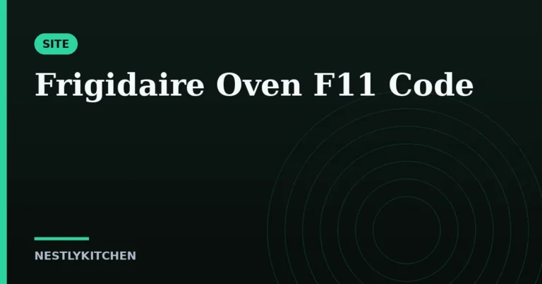 Frigidaire Oven F11 Code