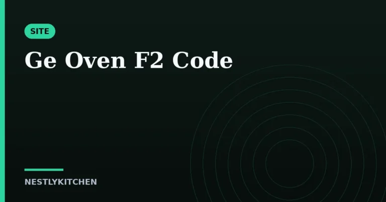 Ge Oven F2 Code