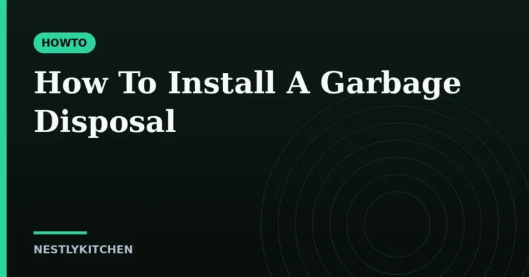 How To Install A Garbage Disposal