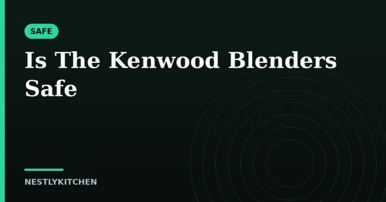 Is The Kenwood Blenders Safe