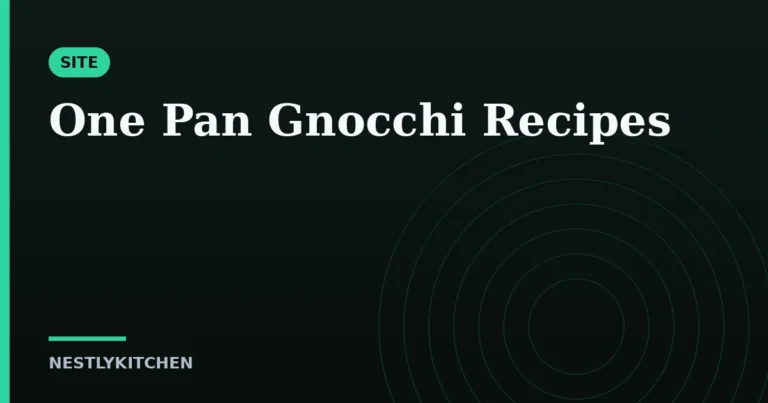 One Pan Gnocchi Recipes