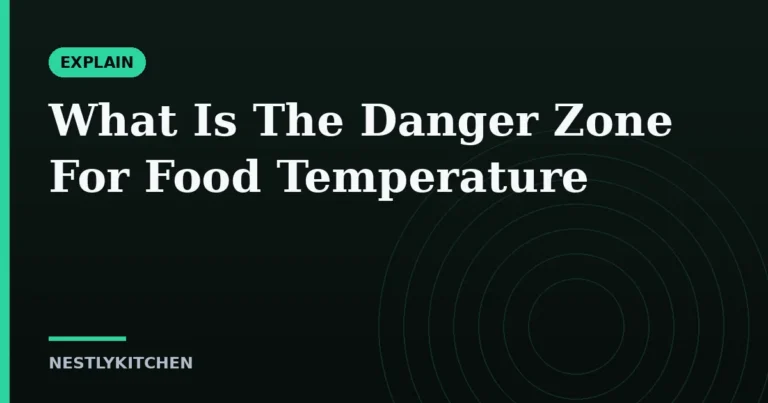 What Is The Danger Zone For Food Temperature