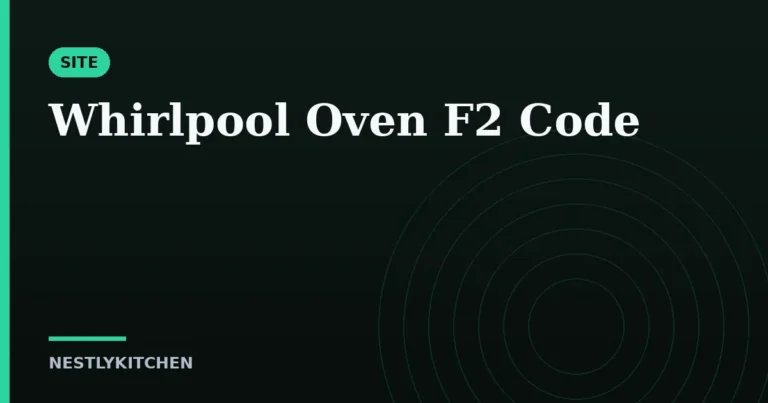 Whirlpool Oven F2 Code