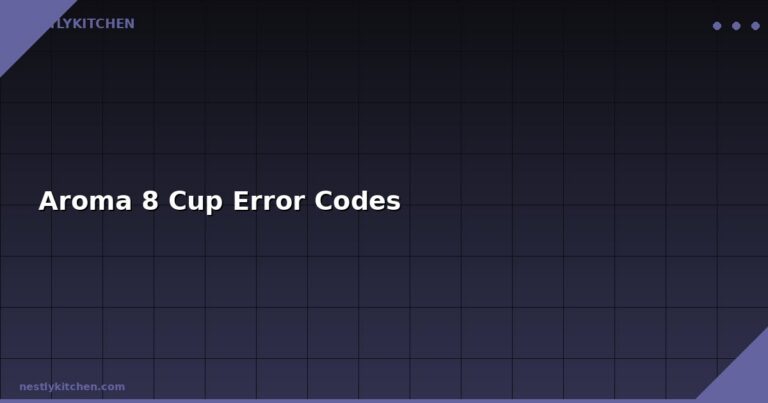 Aroma 8 Cup Error Codes