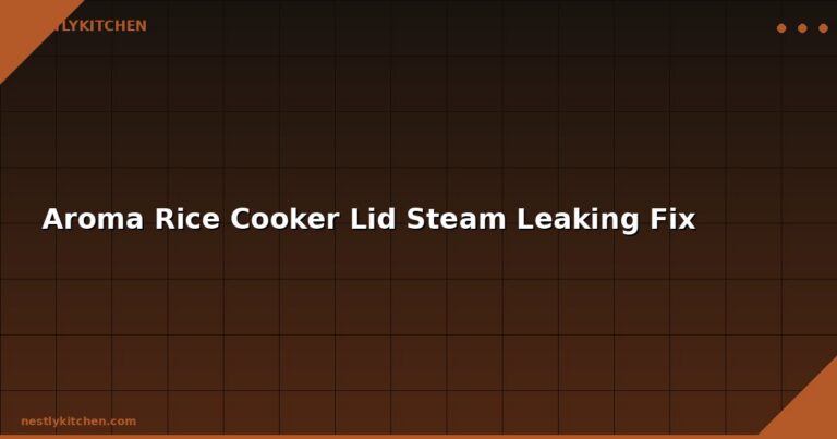 Aroma Rice Cooker Lid Steam Leaking Fix