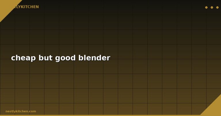 cheap but good blender