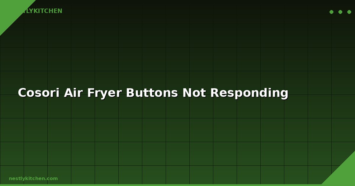 Cosori Air Fryer Buttons Not Responding