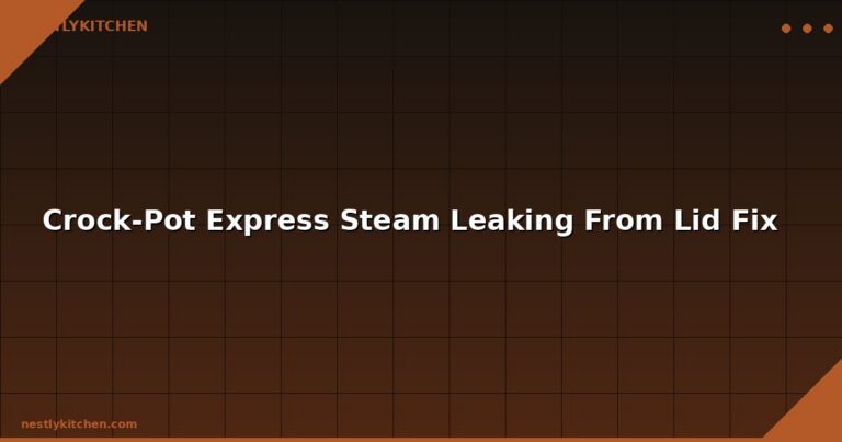 Crock-Pot Express Steam Leaking From Lid Fix
