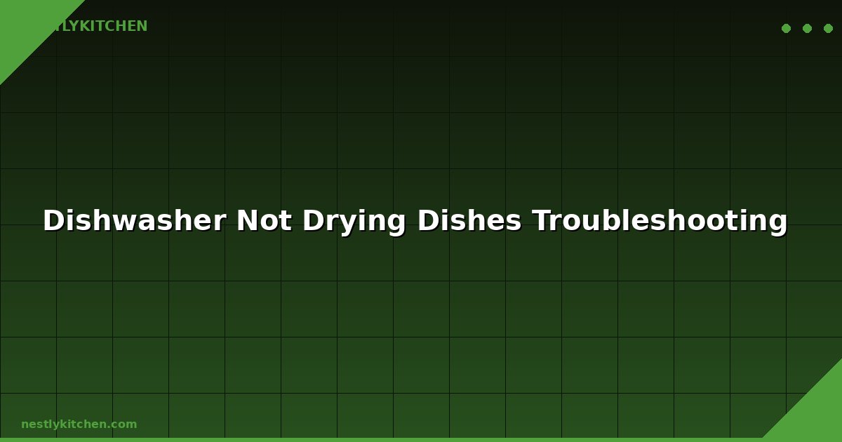 Dishwasher Not Drying Dishes Troubleshooting