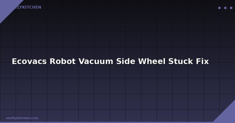 Ecovacs Robot Vacuum Side Wheel Stuck Fix