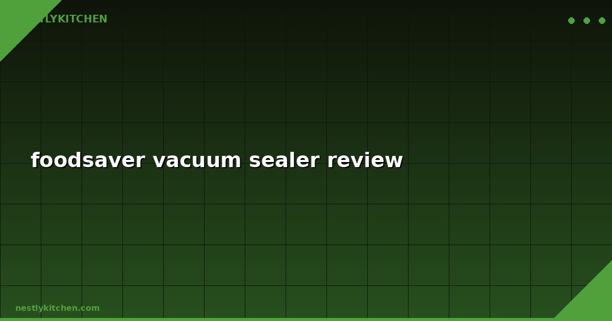 foodsaver vacuum sealer review