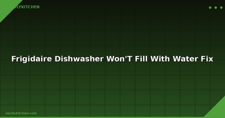 Frigidaire Dishwasher Won'T Fill With Water Fix