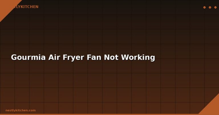 Gourmia Air Fryer Fan Not Working