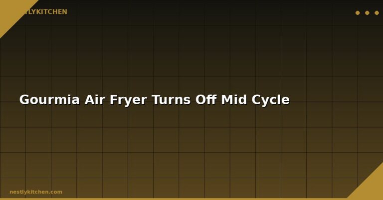 Gourmia Air Fryer Turns Off Mid Cycle