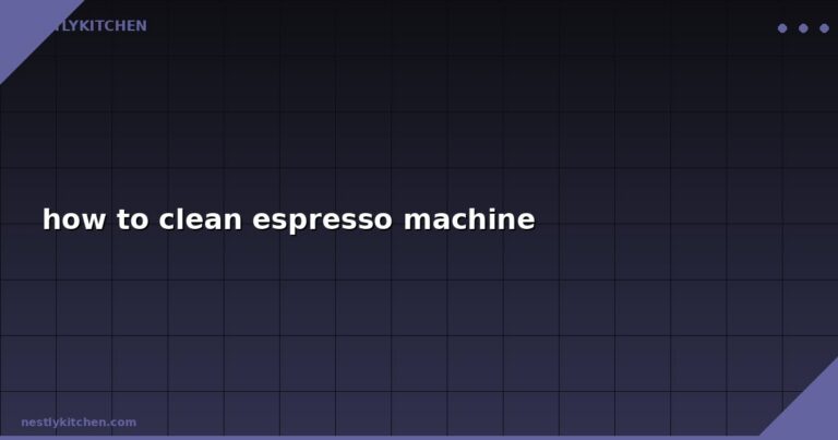 how to clean espresso machine