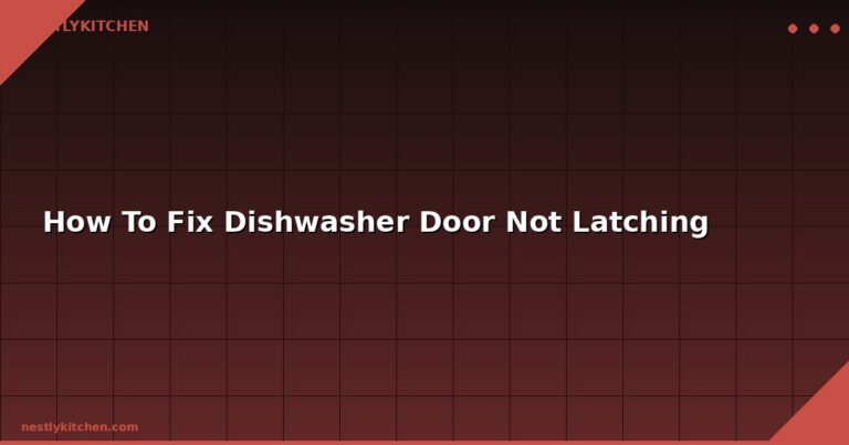 How To Fix Dishwasher Door Not Latching