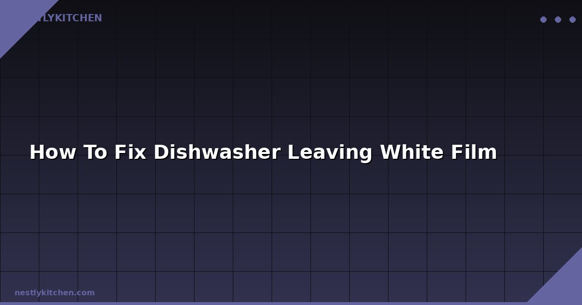 How To Fix Dishwasher Leaving White Film