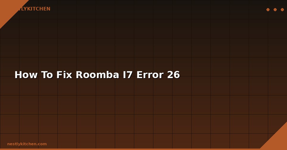 How To Fix Roomba I7 Error 26