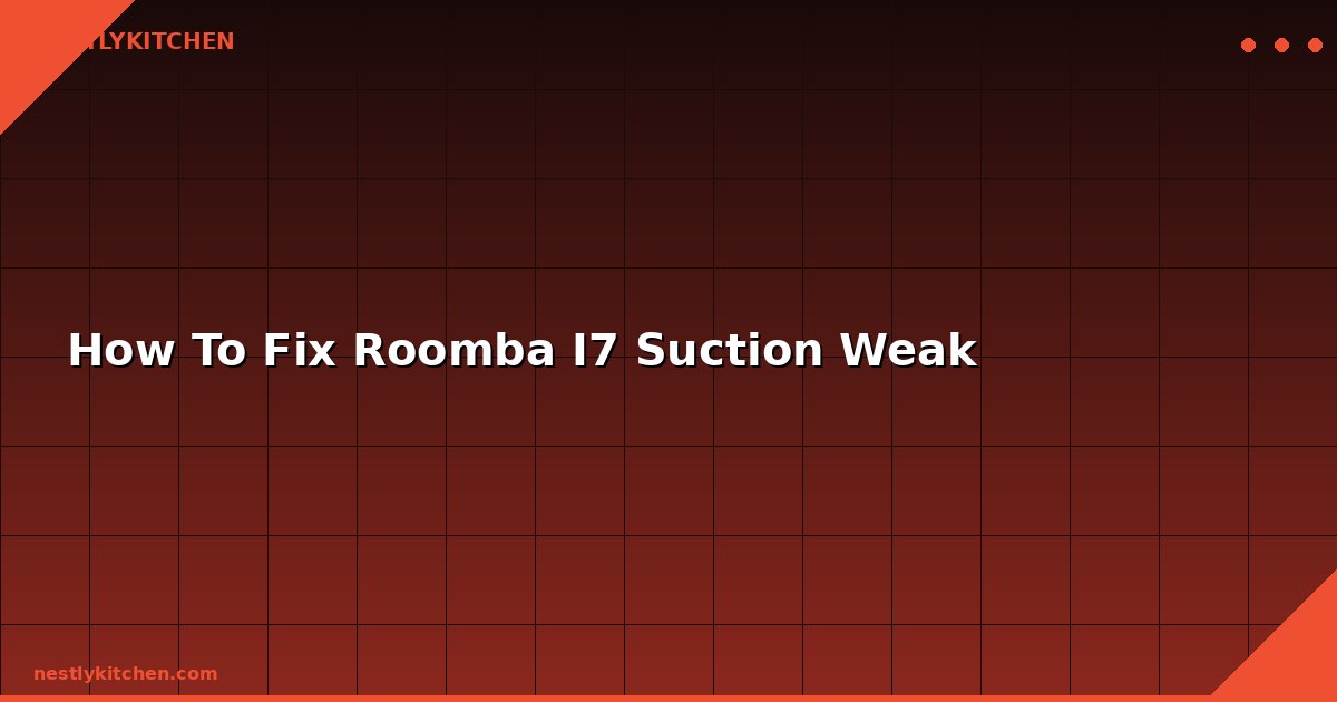 How To Fix Roomba I7 Suction Weak