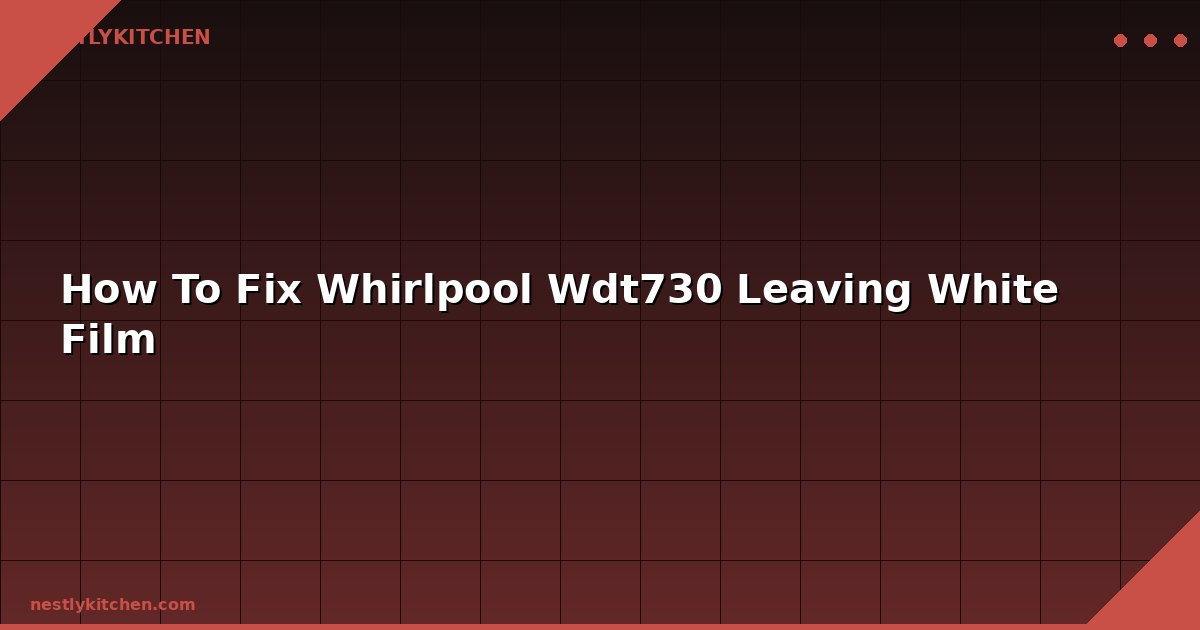 How To Fix Whirlpool Wdt730 Leaving White Film