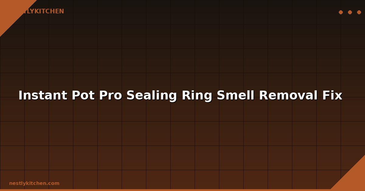 Instant Pot Pro Sealing Ring Smell Removal Fix
