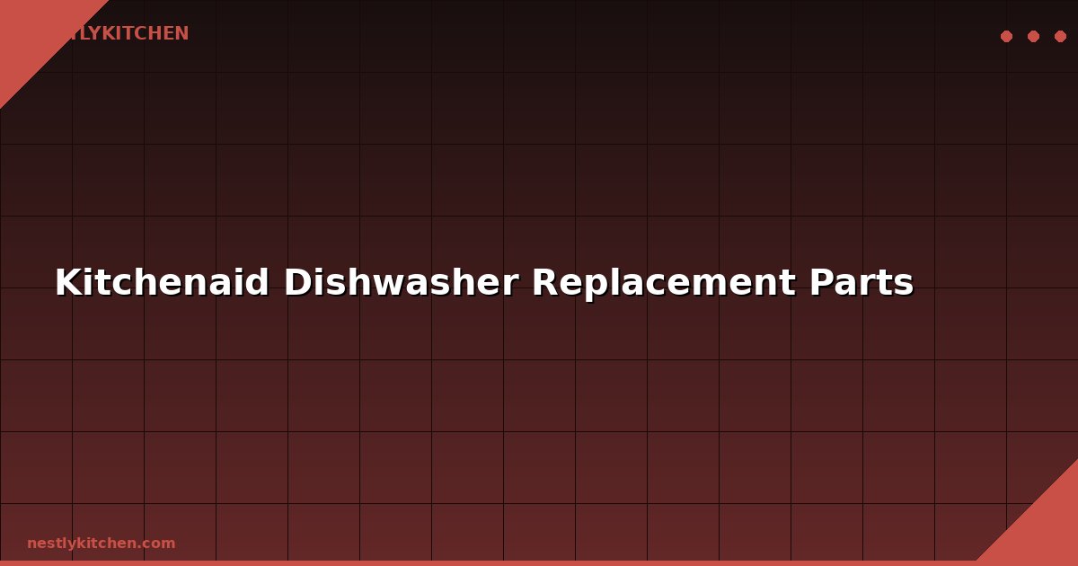 Kitchenaid Dishwasher Replacement Parts