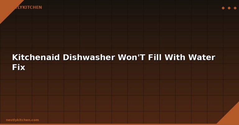 Kitchenaid Dishwasher Won'T Fill With Water Fix