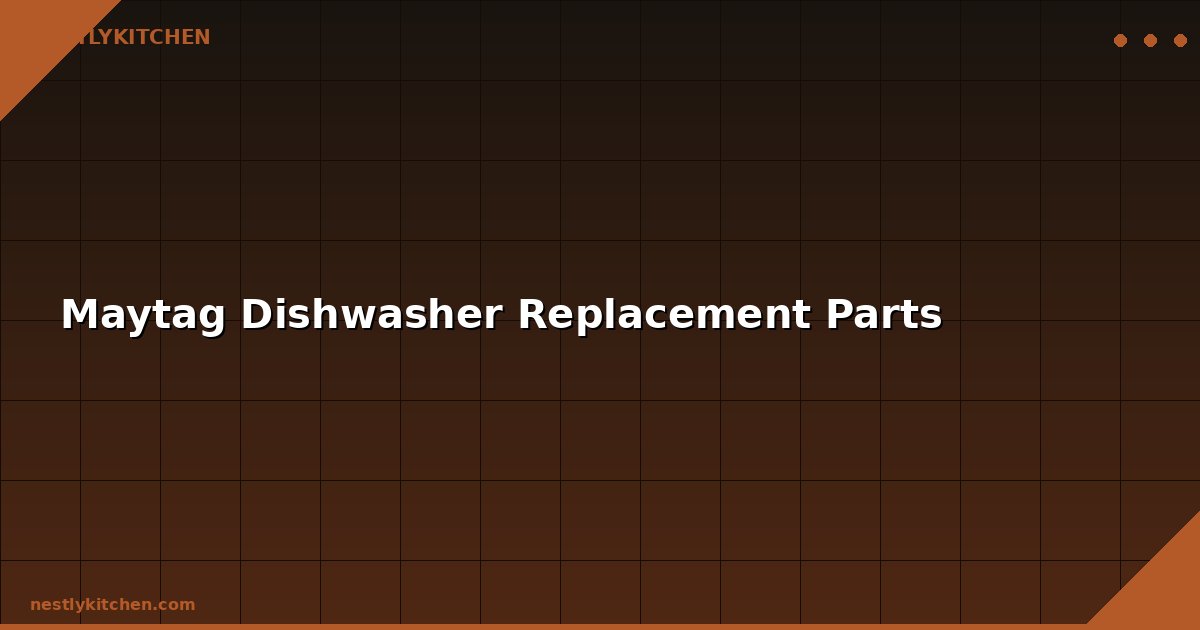 Maytag Dishwasher Replacement Parts