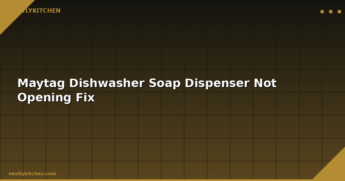 Maytag Dishwasher Soap Dispenser Not Opening Fix