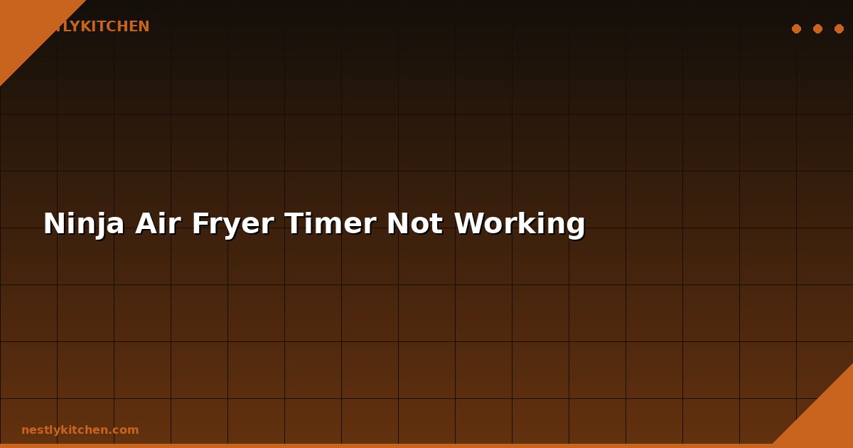 Ninja Air Fryer Timer Not Working