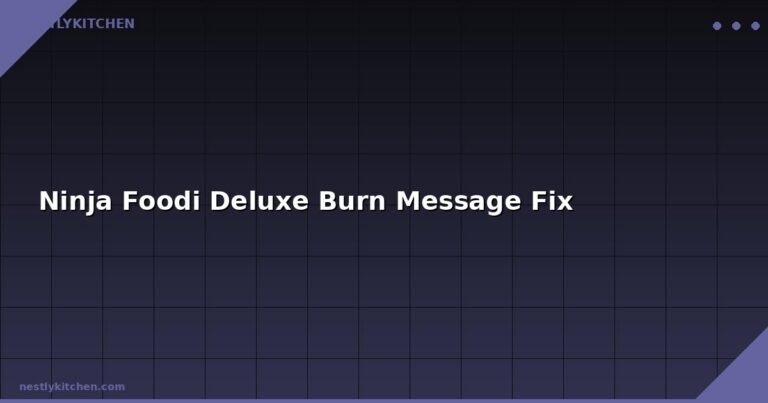 Ninja Foodi Deluxe Burn Message Fix