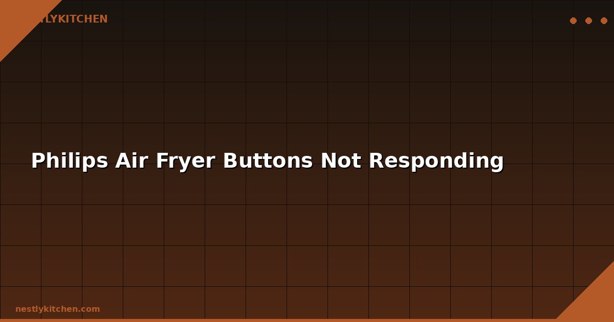 Philips Air Fryer Buttons Not Responding