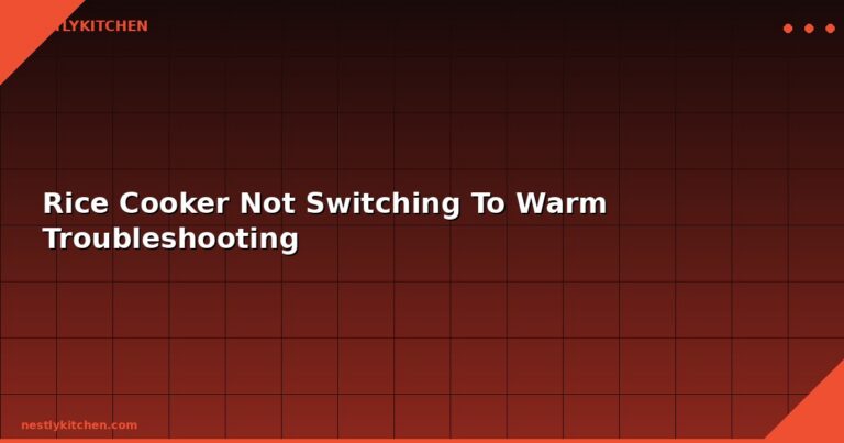 Rice Cooker Not Switching To Warm Troubleshooting