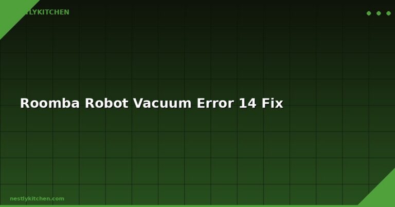 Roomba Robot Vacuum Error 14 Fix