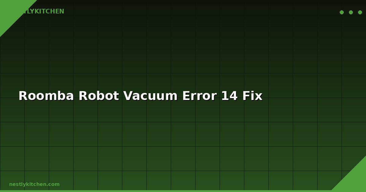 Roomba Robot Vacuum Error 14 Fix