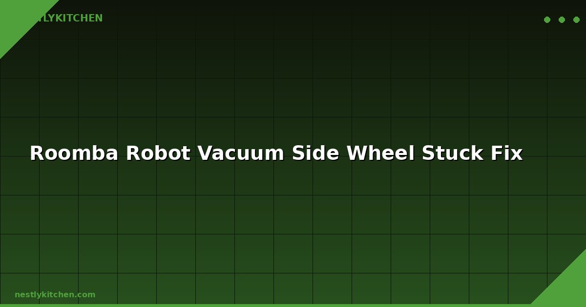 Roomba Robot Vacuum Side Wheel Stuck Fix
