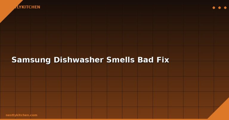 Samsung Dishwasher Smells Bad Fix