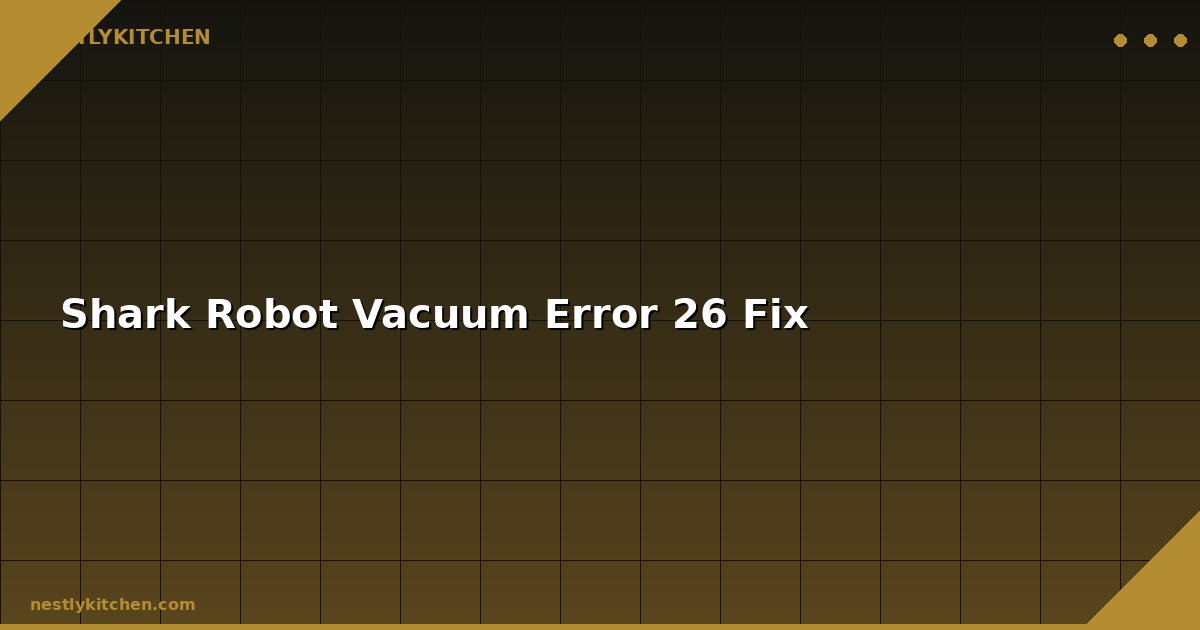 Shark Robot Vacuum Error 26 Fix