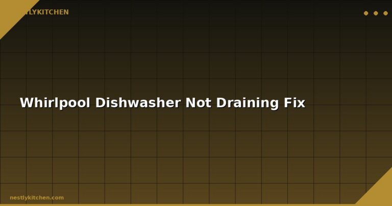 Whirlpool Dishwasher Not Draining Fix
