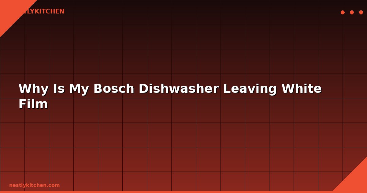 Why Is My Bosch Dishwasher Leaving White Film