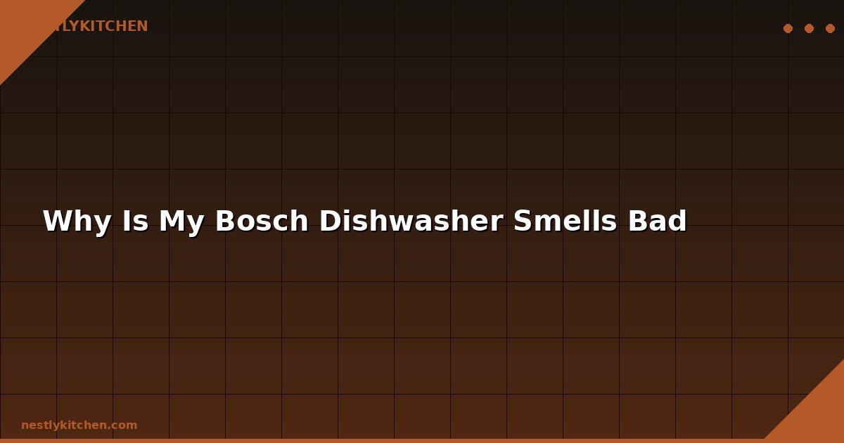 Why Is My Bosch Dishwasher Smells Bad