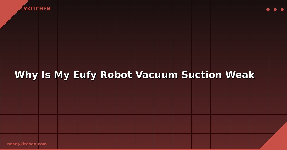 Why Is My Eufy Robot Vacuum Suction Weak