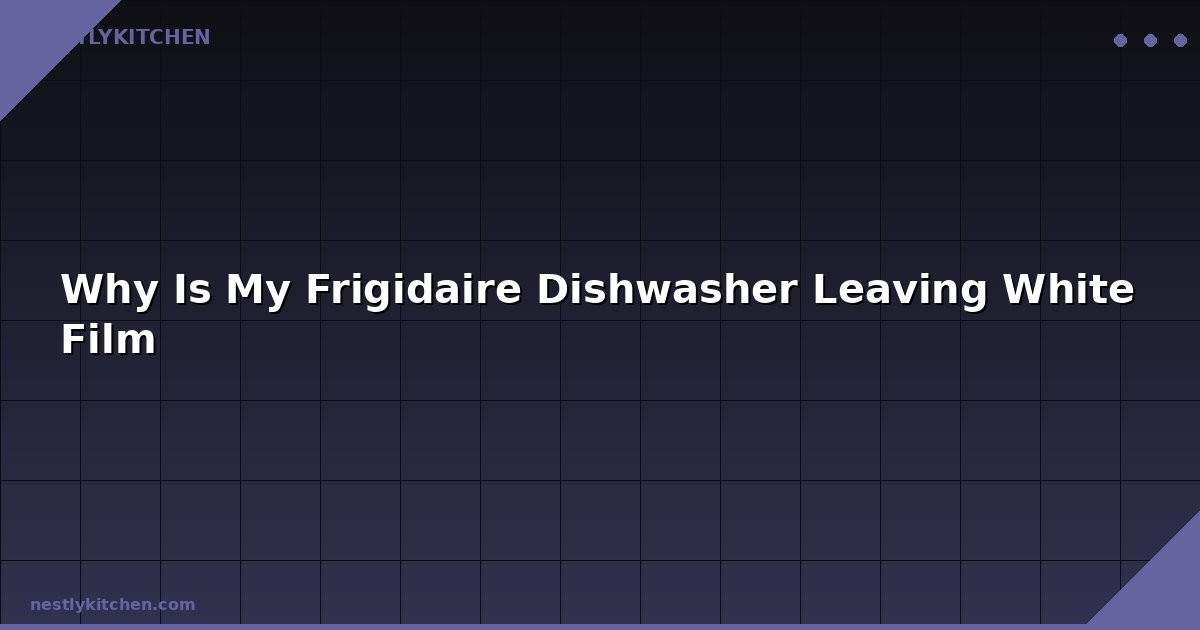 Why Is My Frigidaire Dishwasher Leaving White Film