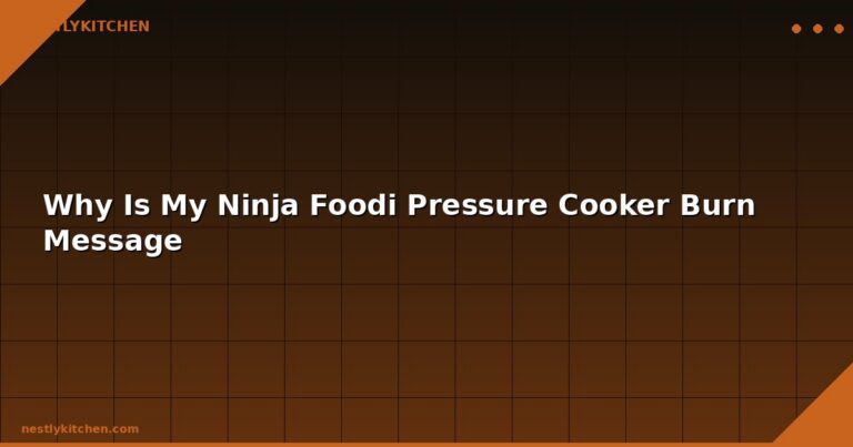 Why Is My Ninja Foodi Pressure Cooker Burn Message