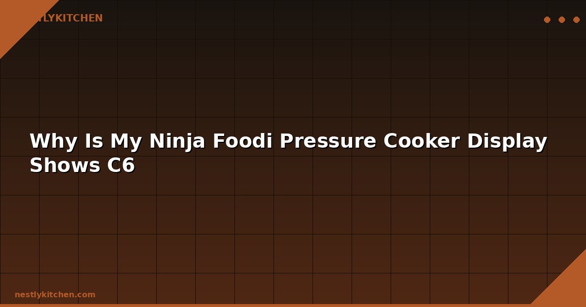 Why Is My Ninja Foodi Pressure Cooker Display Shows C6