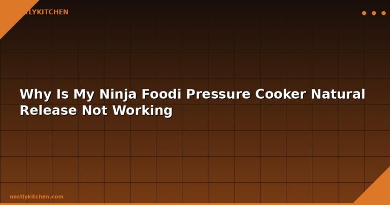 Why Is My Ninja Foodi Pressure Cooker Natural Release Not Working