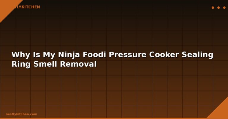 Why Is My Ninja Foodi Pressure Cooker Sealing Ring Smell Removal