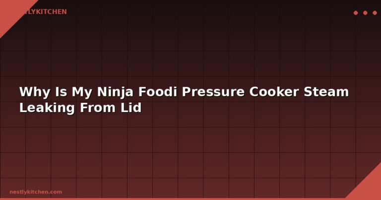 Why Is My Ninja Foodi Pressure Cooker Steam Leaking From Lid